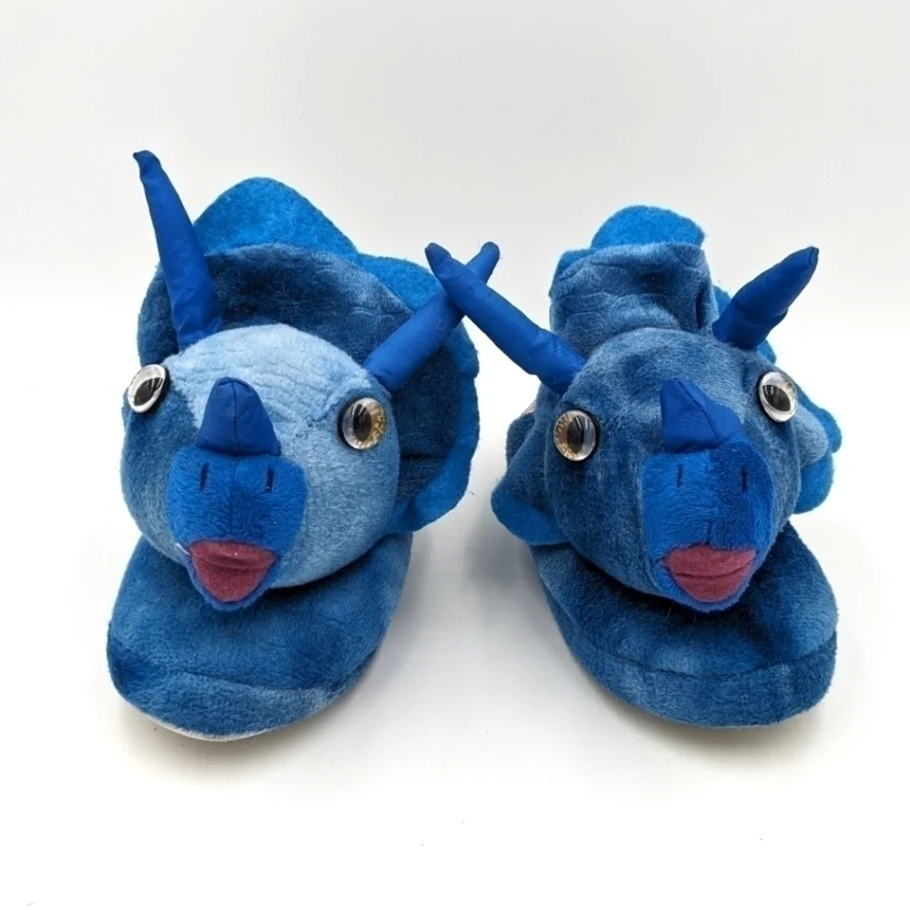 Build A Bear Dinosaur Blue Slippers 10T 11T